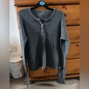 Grey Brandy Melville Henley sweater